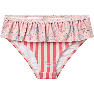 Купальник раздельный Wheat "Bothilda Pink Heart Flowers", цветущие полоски